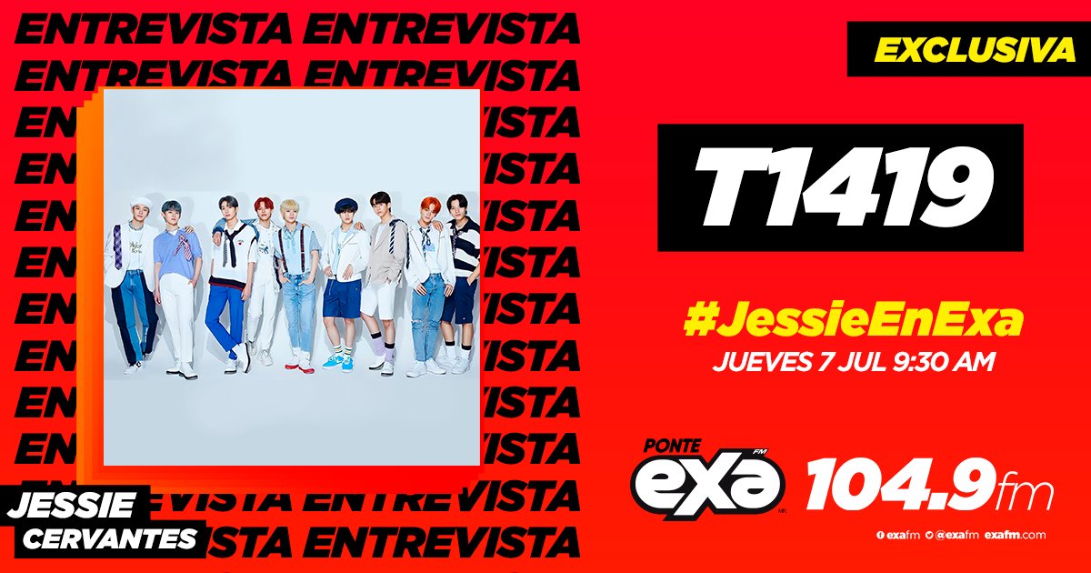 ExaFM's tweet photo. ¡En unos momentos, tendremos una entrevista EXCLUSIVA con @T1419_official en #JessieEnExa! 🙌🎶💜
Sintonízanos por el 104.9 fm.
@PolloCervantes 

📻 https://t.co/N9FMUnZkn1 https://t.co/779tyMZTd9
