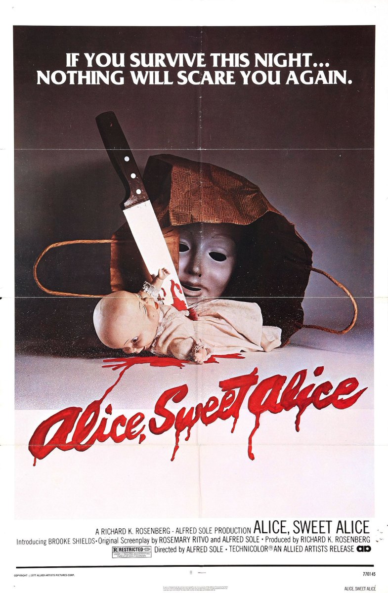 FilmMomatic's tweet photo. #NowWatching ALICE, SWEET ALICE (aka COMMUNION) #AlfredSole #LindaMiller #MildredClinton #PaulaSheppard #NilesMcMaster @BrookeShields #JaneLowry #RudolphWillrich #MichaelHardstark #AlphonsoDeNoble #GaryAllen #LouisaHorton #TomSignorelli #AntonioRocca #LillianRoth #Gially https://t.co/Rf04R0sGph