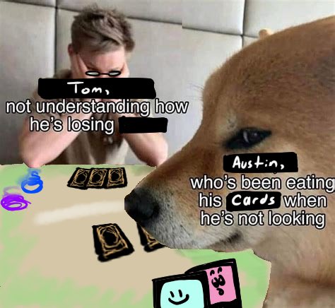 TomFawkes's tweet image. I think my friendship with @AustinSV_ may have been tested during tonight’s Yu-Gi-Oh stream.

Image by @Shock_Assassin