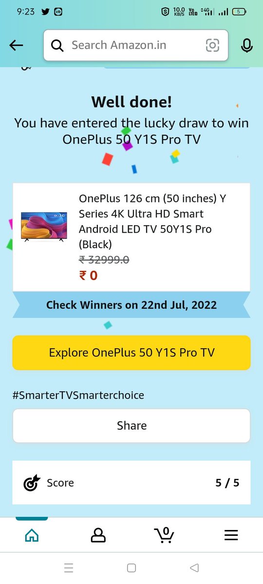 Taher81670129's tweet photo. Hope I win 🤞😁
@OnePlus_IN @amazonIN
#smartertvsmarterchoice https://t.co/aXYKLrHfOi