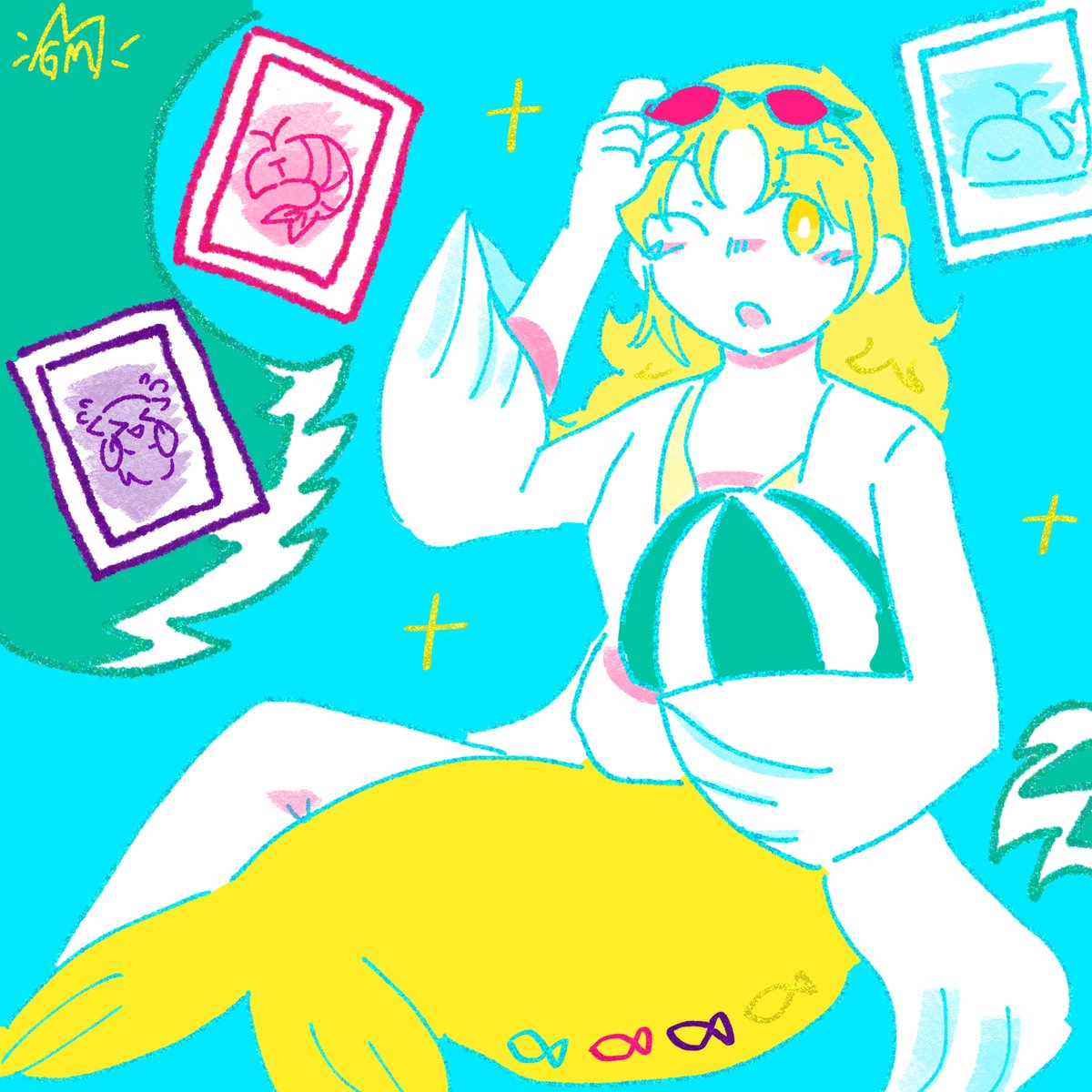 gomame_rabbit's tweet photo. #283_SQ6C
【Super!Seabear!Summer!】
キラキラでしあわせな夏を過ごしたい！

［使用カラー］
#FF4081/ #FFF176 / #FFEE58 / #6A1B9A / #00E5FF / #00BFA5 https://t.co/cytQLAVxi1