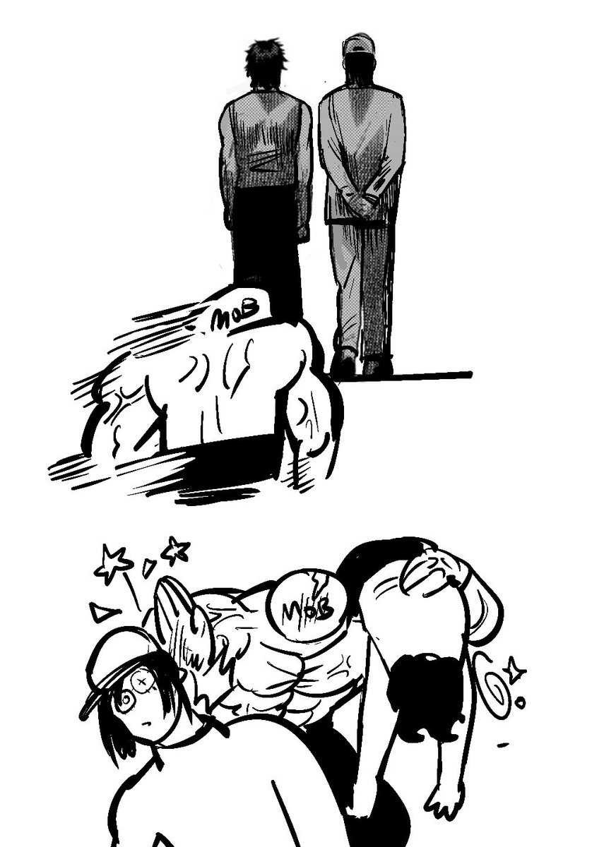 nervlope22's tweet photo. 正义的mob与正义的打渔佬 https://t.co/btt8cW81Pa