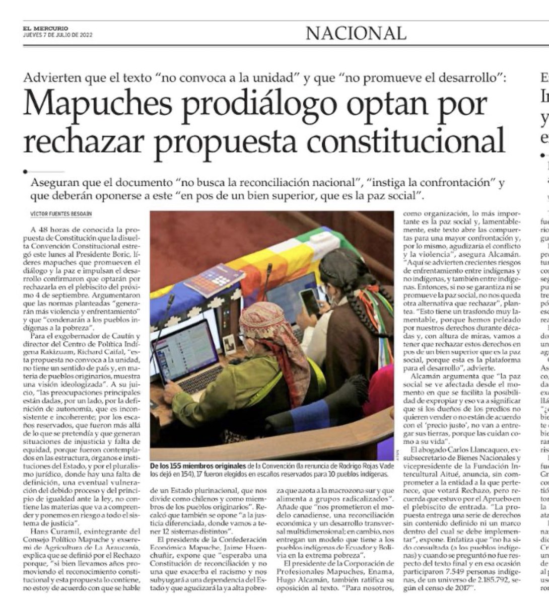 tere_marinovic's tweet photo. Las normas planteadas “generarán más violencia y enfrentamiento” y “condenarán a los pueblos indígenas a la pobreza”. https://t.co/dMHhGjWKiO