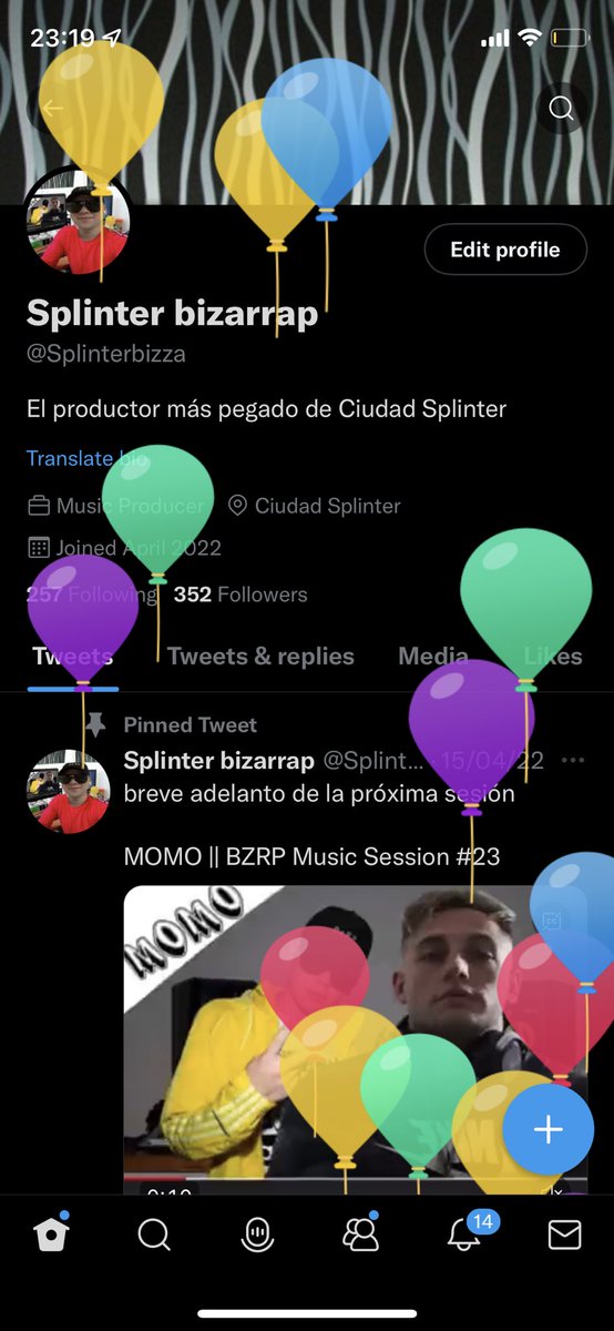 Splinter bizarrap (@splinterbizza) on Twitter photo 