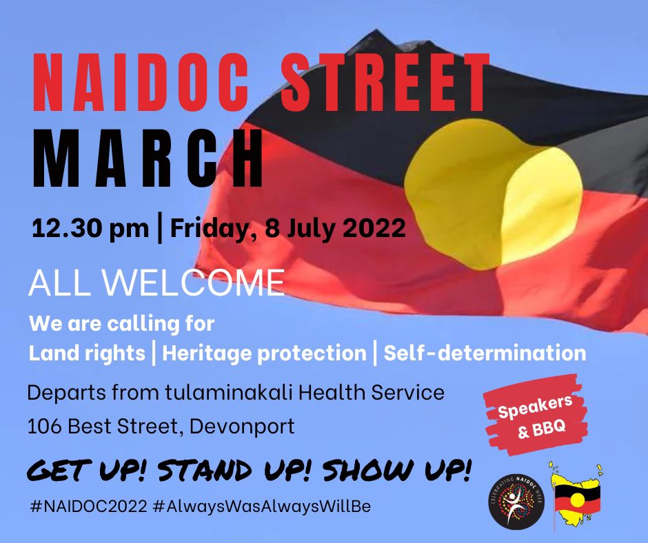 EEK! One more sleep until our street march and then NAIDOC Ball! Looking forward to a day of standing up, showing up and getting up for our people, culture and country ✊🏽🖤💛❤️ #GetUpStandUpShowUp #NAIDOC2022