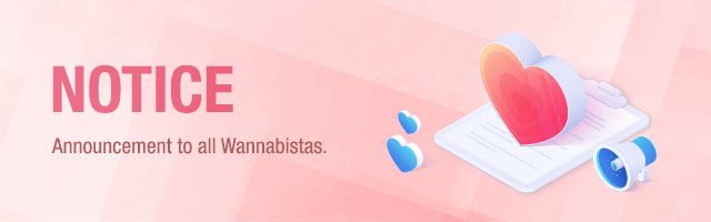 WannabeWiki's tweet photo. 7/6(Wed) Data Patch Notice

Hello, this is the Wannabe Challenge Team.

Wannabe Challenge will be performing a data patch on 7/6(Wed).​
https://t.co/3xi9PfKY21

#WannabeChallenge https://t.co/GpUbB4d81I