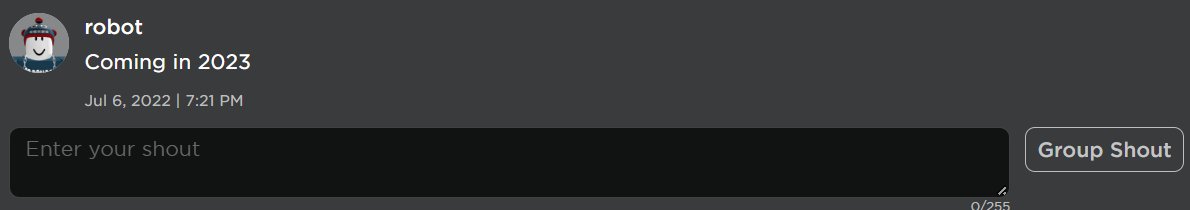 clicking_0's tweet photo. New Roblox Group????
Sneak Peek👀 , Try to Find The Group If you cant find it I'll give you The Link In 6/8/2022 https://t.co/wBVZYZxcuM