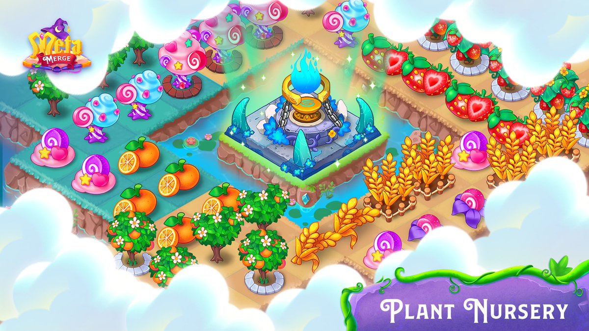 🌱METAMERGE'S FACT: PLANT NURSERY
🔍Plant Nursery: A place produce plantlets which can be merged to be harvested.
📝How to get: Use Potions to unlock new lands and get Plant Nursery
🔮How it works: Watch an advertisement for Plant Nursery to create plantlets.