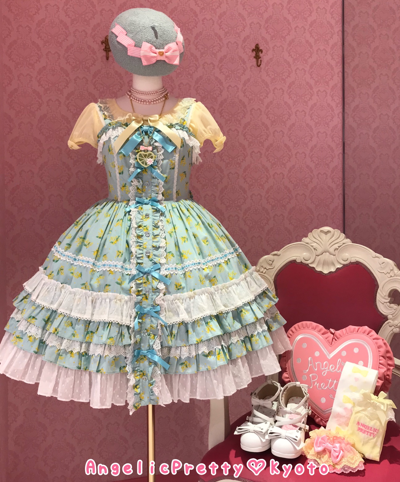 Angelic PrettyふわふわParfaitスカート♡サックス