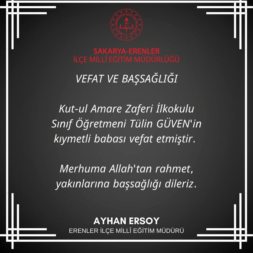 Erenler İlçe Millî Eğitim Müdürlüğü (@erenlermem) on Twitter photo 