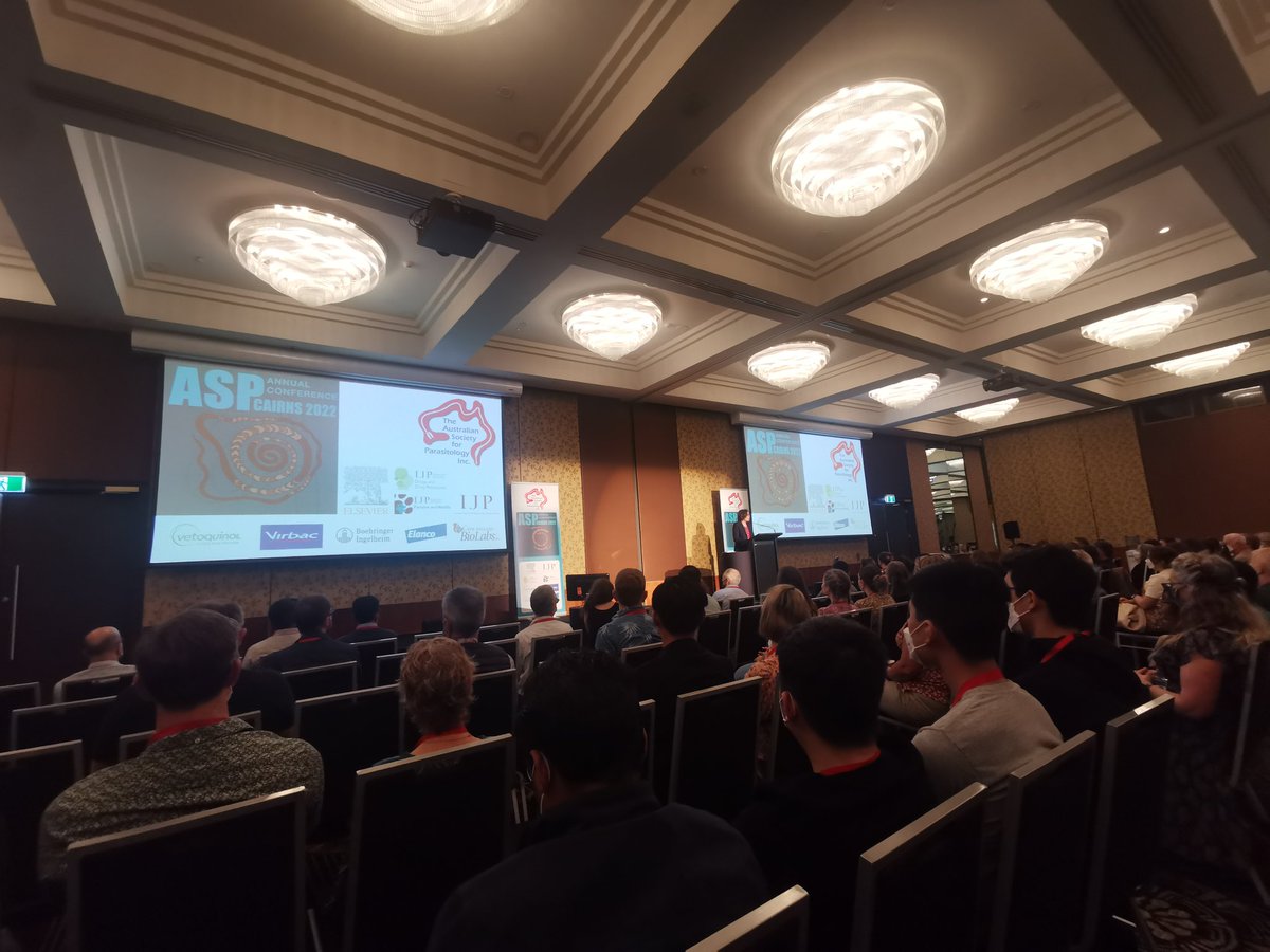 NarelleDybing's tweet photo. Fantastic to be able to meet in person again after so long for the #2022asp @AS_Para conference. In my happy place surrounded by so many parasite talks and fellow #parasite nerds #day1 #asp2022 https://t.co/OxTypQopLX