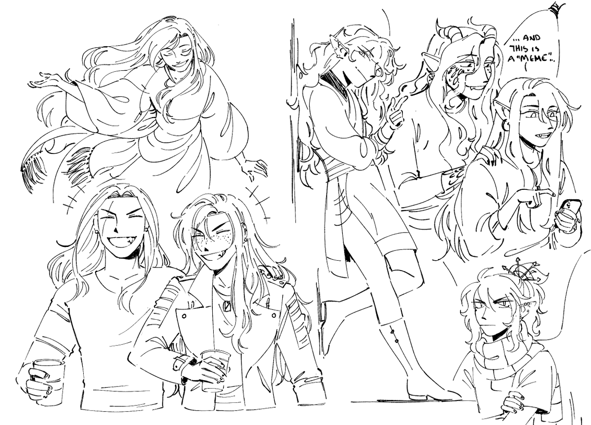 my ocs are friends with each other! 
