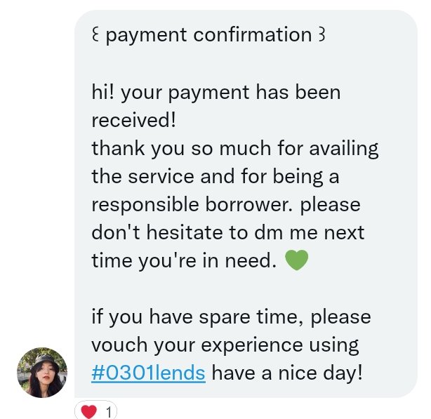 reyieeeeeeee's tweet photo. Thank you @0301CART sa pag pa avail sakin Ng service nyu hassle free so much sa uulitin po tysm ate

#0301lends
#dreyfeeds https://t.co/RleXumu8vW