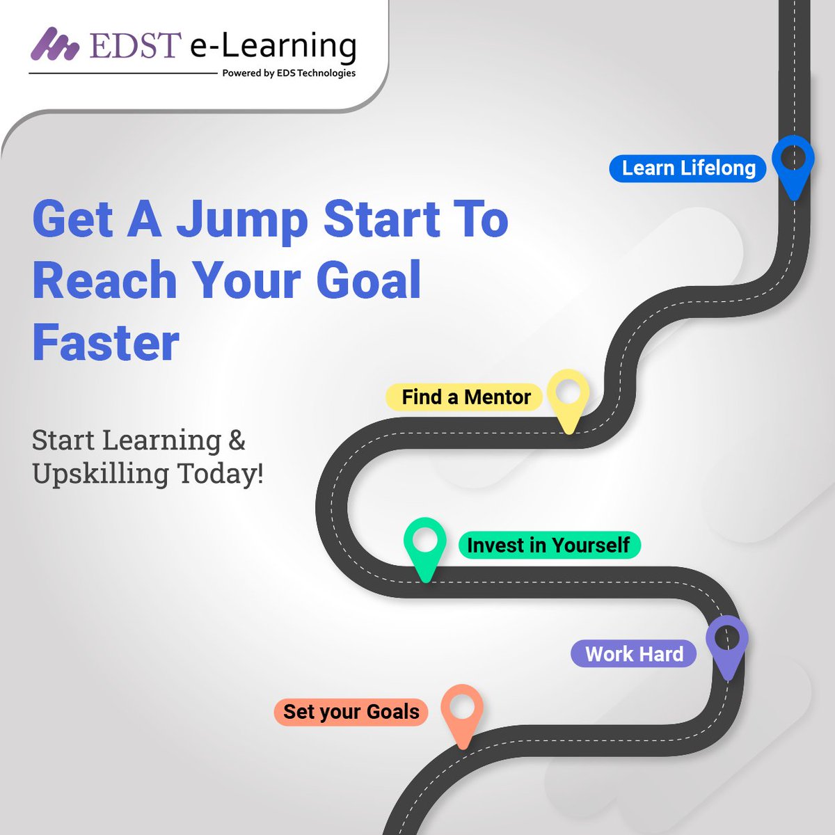 Self-improvement is a long and challenging process.

Upskill for a better career. Upskill with EDST!

Visit edstelearning.com to know more.

#upskill #upskilling #careerbuilding #consistency #jobcareer #success #onlineducation #technologycareers #job #fresher #career