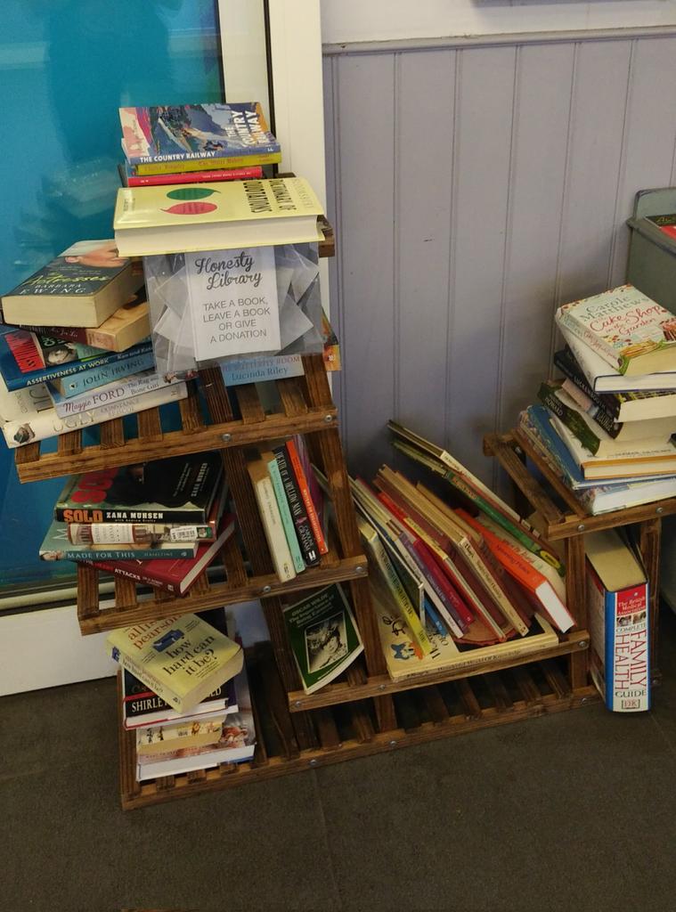 writingloris's tweet photo. Our slightly shambolic but no less loveable #honestylibrary raising funds for @airambulancekss https://t.co/rpl9JUuM0I