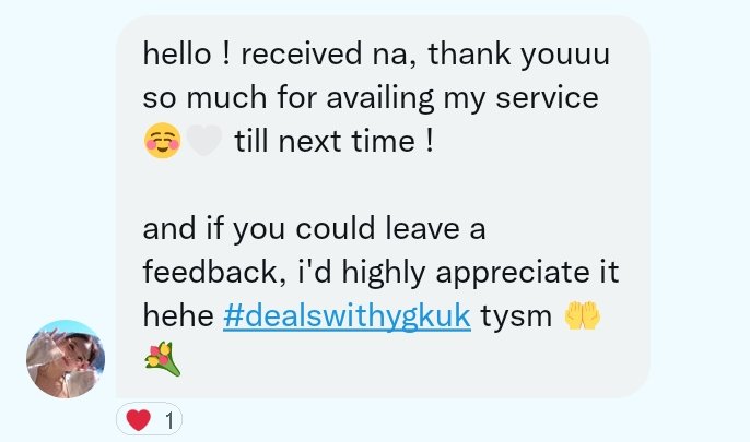 reyieeeeeeee's tweet photo. thank you ate @ygkukspace sa pag pa avail ulit sakin and sa pag trust sakin smooth transaction as always 

#dealswithygkuk
#dreyfeeds https://t.co/bhiHmp5pZY