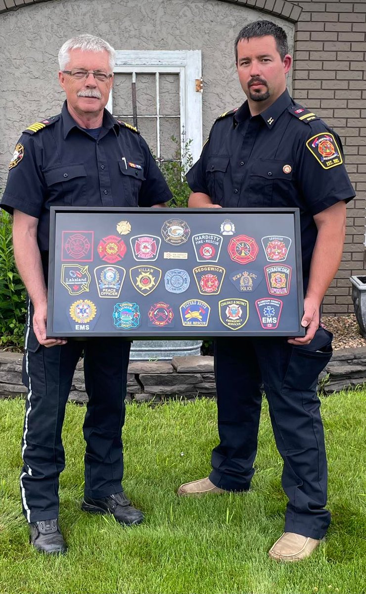 FlagstaffCounty's tweet photo. All 10 regional fire stations, along with Flagstaff County, contributed funds to be able to purchase retirement gifts for Chief Cannady. Along with the items pictured, the Chief will get to enjoy a bottle of his favourite rum, a case of beer and a Home Hardware shopping spree. https://t.co/Ur6KOb5wUS