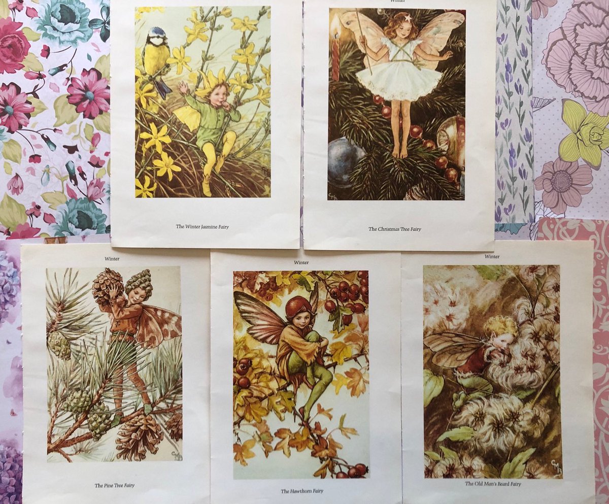 WatsonsVintage's tweet photo. Just ONE of these packs available but I do have other options available in my #etsyshop PERFECT for making Christmas Cards.Vintage #1981 'Flower Fairies of the Winter' #PaperEphemeraPack 5 Page Book Plate Pack #JunkJournalFillers https://t.co/rxehgOKaYi #Vintage #WinterFairies https://t.co/vzls1Kyuss