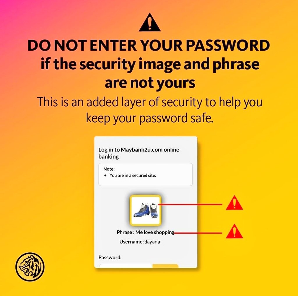 anisssurayaaa's tweet photo. Sekarang ada scammer yang dah buat fake banking sites untuk curi username &amp; password bank kita.

Dah ada yang terkena tau, so please be careful!

Kalau korang ada spot tanda tanda macam ni, JANGAN LOG IN !!! 👇 https://t.co/rjdbikGFjF