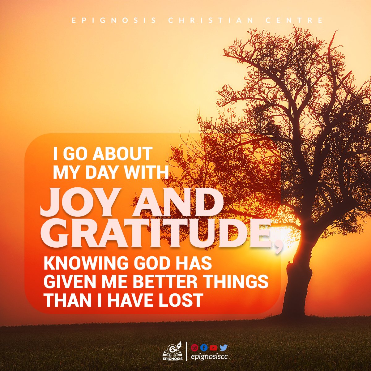epignosiscc's tweet photo. Something better is replacing whatever you have lost, so I go about my day with with Joy and Gratitude
#epignosiscc
#onehourchurch 
#onehourservice 
#churchinabuja 
#sundayservice https://t.co/eTTTvcN7jZ