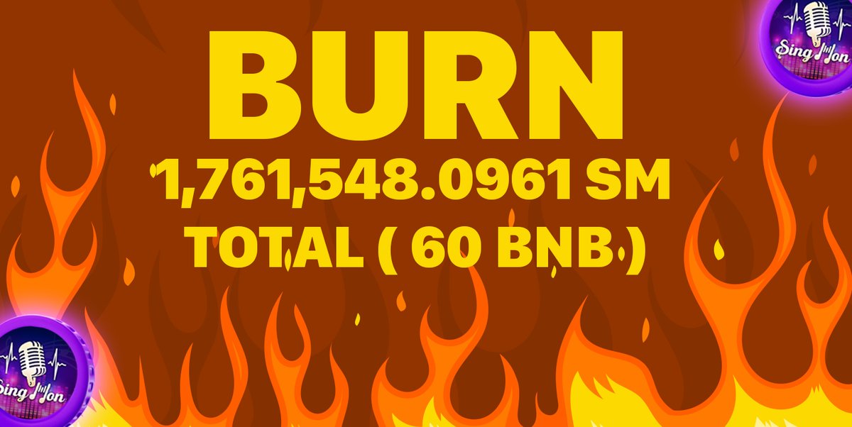 SingMonApp's tweet image. Hello SM community we have just completed the buyback of SM and burned, total token redemption is 1,761,548,096 ( 60 BNB ). Let's hold on tight and wait for the big news to come 😍🚀🔥

#SM #SingMon #App #Demo #BSC #comingsoon