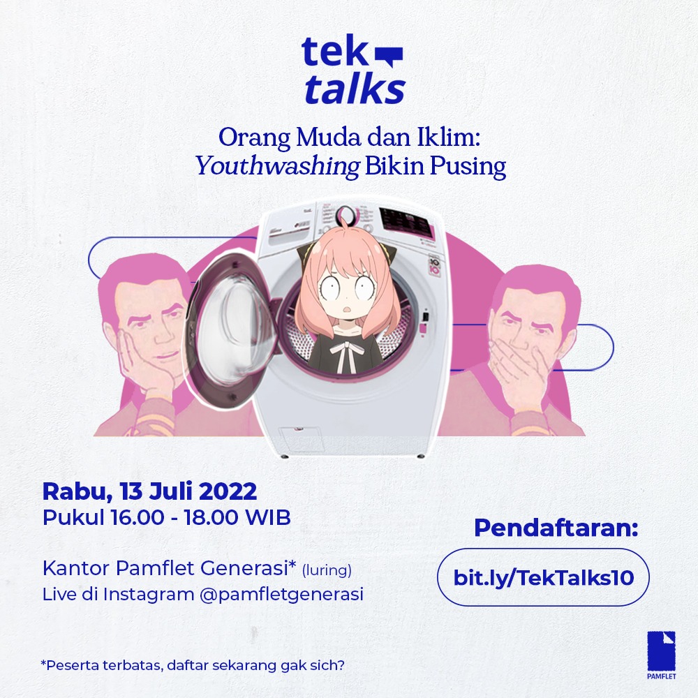 _pamflet's tweet photo. âBeri aku 10 pemuda, niscaya akan kuguncangkan dunia.â
Gimana mau mengguncang dunia kalau orang muda hanya disebut-sebut, dijadikan token, & diromantisasi tanpa benar-benar dilibatkan secara bermakna? Alias.. di-youthwashingđ€Ą.
Yuk, ngobrolin ini dalam #TekTalks kali ini! https://t.co/a4HMjhbM2k