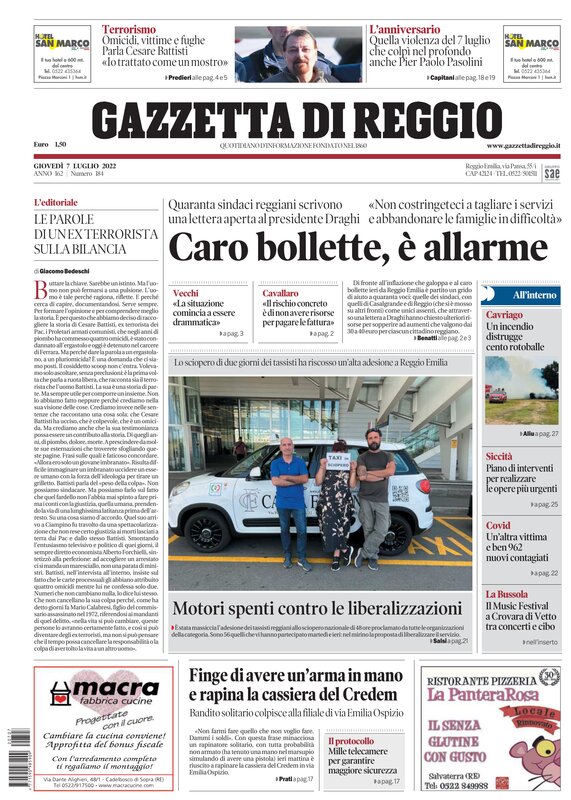 Ecco la nostra prima pagina di oggi.
Ci trovate in edicola e in versione digitale sul nostro sito 

gazzettadireggio.it

#buongiorno #reggioemilia #gazzettadireggio #primapagina #edicola #quotidiano