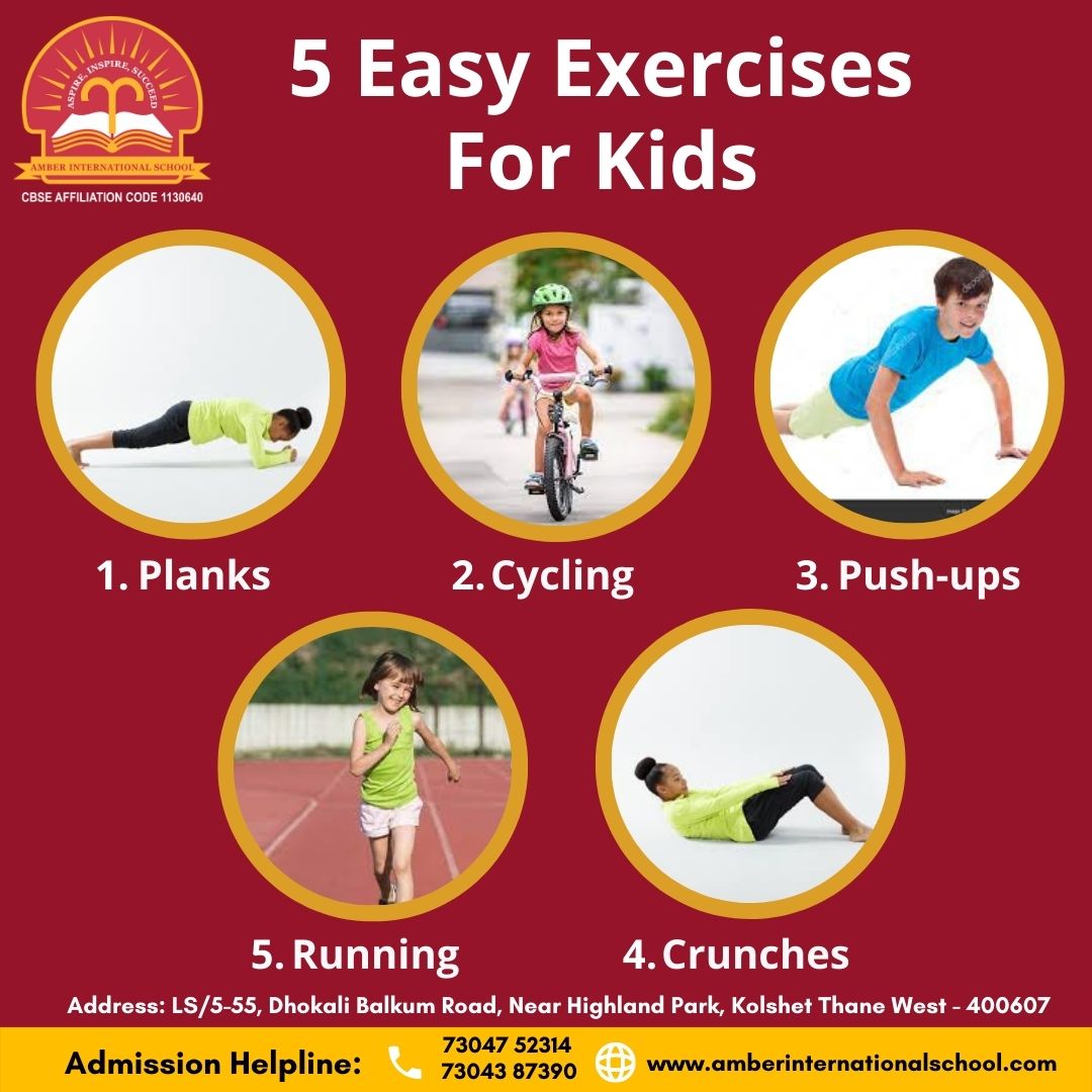 school_amber's tweet photo. Kids, these days, are living a sedentary lifestyle, which is harmful to their physical as well as psychological growth.
Apply Online: https://t.co/J8eTtNmV0S
✆ 73047 52314 | 73043 87390
#AmberInternationalSchool #BestPlaySchoolinThane #exerciseforkids #kidsexercise https://t.co/PN8pW5DTXR