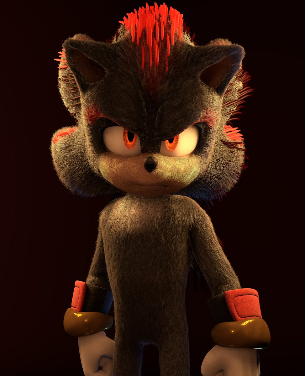 RT @wolforamc4d: Low budget movie shadow the hedgehog model
#sonicthehedgehog #shadowthehedgehog #sonicmovie2 https://t.co/OLtCeJngGw