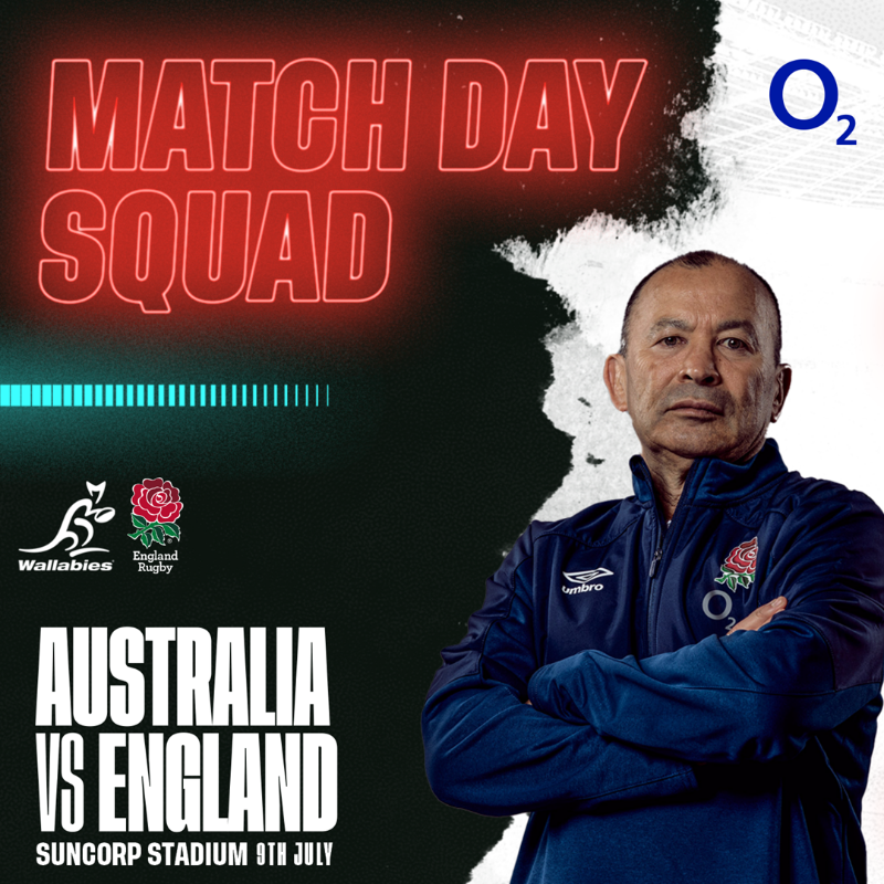 EnglandRugby's tweet photo. Eddie Jones has named his squad for the second #AUSvENG Test 🌹

@O2 | #WearTheRose