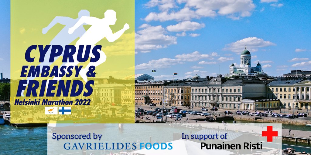 CyprusinFinland's tweet photo. 🏃‍♀️🏃🏻‍♂️🏃🏾‍♂️
Join team #CYEmbassyAndFriends for the #HelsinkiMarathon on 20/8/2022 &amp; get:
🔸discounted registration
🔸commemorative t-shirt
🔸#Cyprus goody bag

ℹ️ Email helsinkiembassy@mfa.gov.cy for details.

Invitation open to all friends of 🇨🇾 in 🇫🇮!

📍In support of @PunainenRisti https://t.co/kMzjt1eUr4