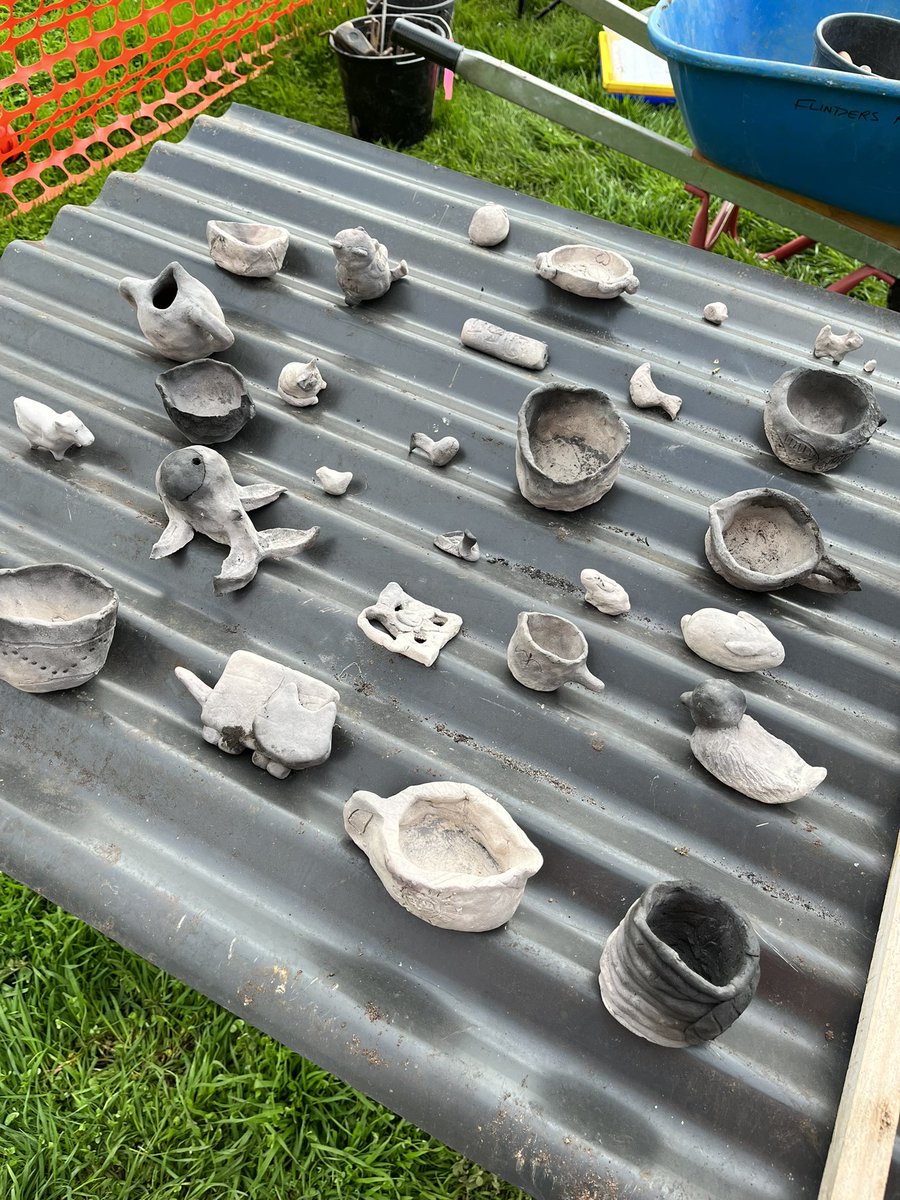 JenDigsStuff's tweet photo. First item out of pit #1 was my coil pot! We’ve excavated all of the artefacts now (I’ve missed using a trowel!). Success!
#experimentalarchaeology #archaeology #ceramics #clay #artefacts #excavation #pitfire @FLINArchaeology @SArthure @chantal_wight @ingatkatandaan @dr_marpol https://t.co/UuhciDVtjc