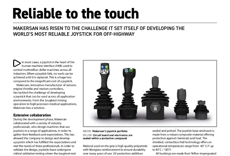 Makersan_Inc's tweet photo. To understand what we are doing different to make our joysticks reliable, please read our article published at IVT June Issue.

https://t.co/cV9VT0Fqil https://t.co/jY71mW94Sx
