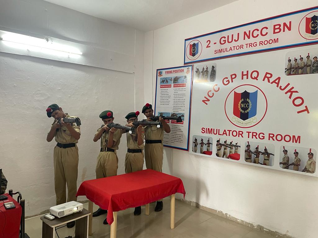 NCC_Dte_Gujarat's tweet image. #NCCGUJARAT
#SimulatorTraining
Cdts of Rajkot Gp undergoing Sml firing trg at 2 Guj BN NCC, Rajkot. Simulator trg gives immediate feedback &amp;amp; helps in sharpening skills.
@DefencePRO_Guj
@HQ_DG_NCC
@drajaykumar_ias
@GovernorofGuj
@CMOGuj
@jitu_vaghani
@PMOIndia
@SpokespersonMoD