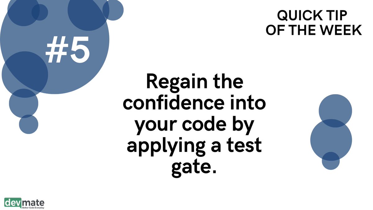 devmateSoftware's tweet image. Here we have another quick tip for you!

#devmate #unittesting #programming #programminglanguages #java #softwareengineering #softwaredeveloper #coding #bettercode #developers #softwarequality #automatedsoftwaretesting #cleancode