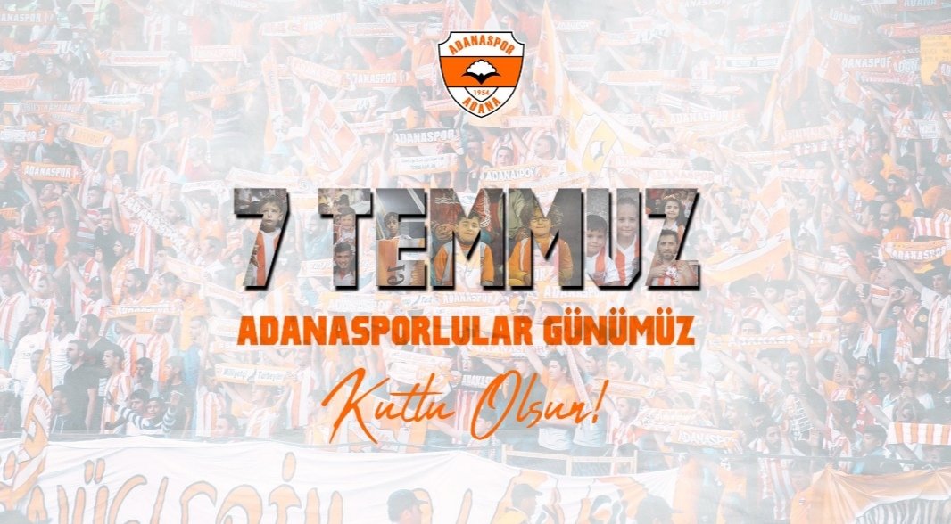 Tarlada ırgatın,
Yaylada Yörügün takımı olan Adanasporumuzun ve Adanasporluların
#7Temmuz #AdanasporlularGünü kutlu olsun.