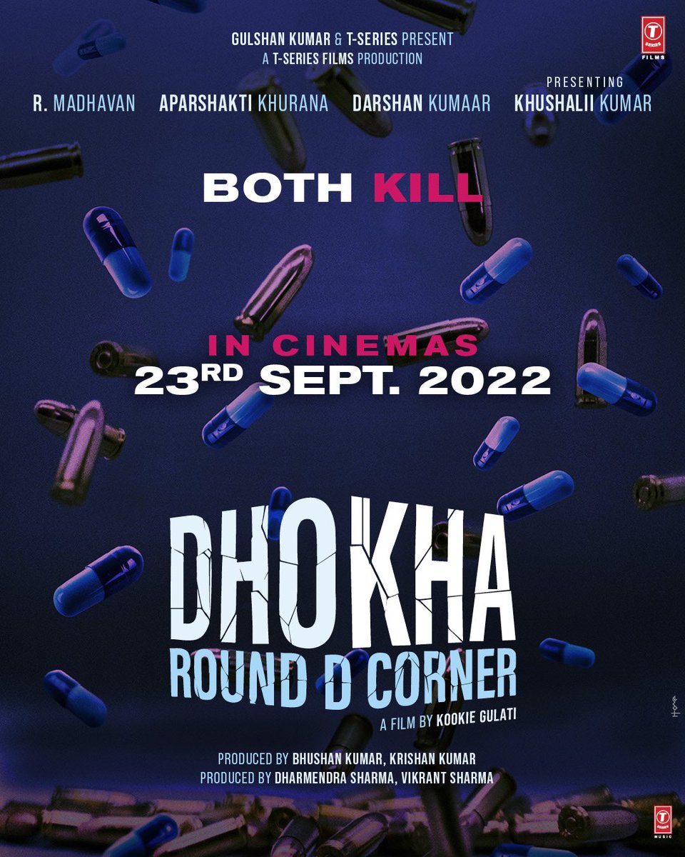 #DhokhaRoundDCorner gets a release date! #RMadhavan #AparshaktiKhurana #DarshanKumaar #KhushaliiKumar starrer suspense drama directed by  #KookieGulati is set to release on September 23, 2022.

@ActorMadhavan @KhushaliKumar @Aparshakti @DarshanKumaar @kookievgulati