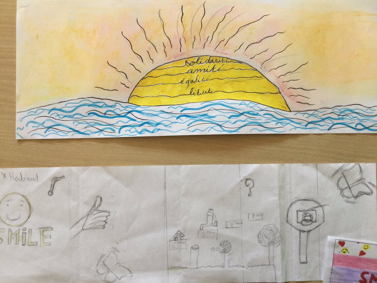 JenniferPoinso1's tweet photo. Étapes de conception des motifs, textes et composition de notre projet. Les intentions sont présentes et les citations visibles. 👍🏻😉@CroisonnierH @MandelieuVille https://t.co/qvDr6WeUAg