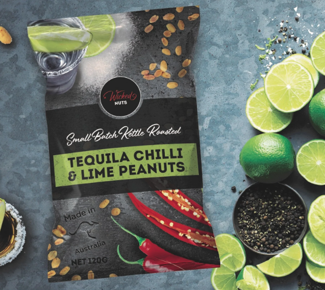 🥜It's a no-brainer that chilli &amp; nuts go with tequila shots, but what about tequila &amp; lime ON chilli peanuts!😱
Wicked Nuts kettle roast QLD #peanuts, infuse them with tequila, zingy lime, a lick of salt &amp; chipotle chilli for a truly #moreish #snack🌶️🍈🤤
artisansbend.com/products/wicke…