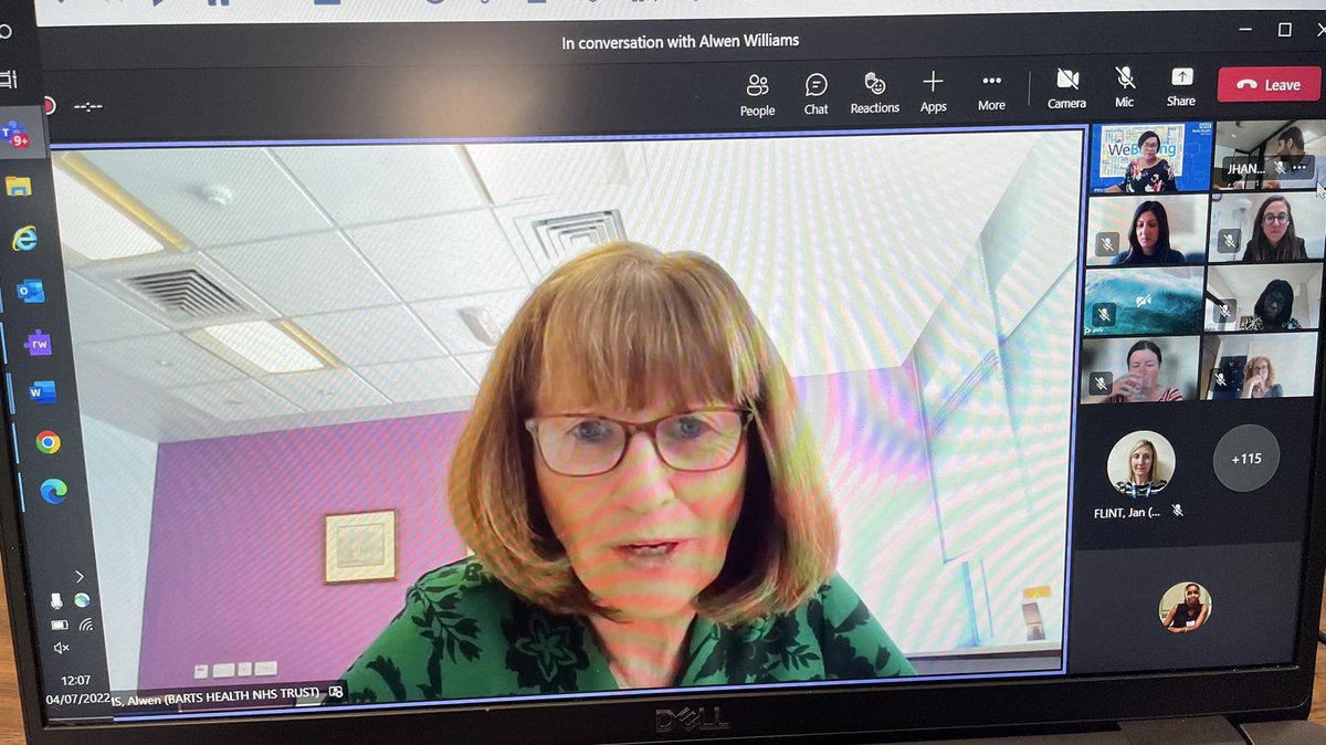BartsAbility's tweet photo. @A_WilliamsNHS @BJ_Thompson1 @_evafiz @rmanpreet @BH_Include @BHWomen_network @BartsLGBT_Group @BartsHealthBME @NHSBartsHealth Great in conversation event with Dame Alwen 🤗 lots of words of wisdom and golden nuggets to be taken away. #Inspirational #WomenInLeadership https://t.co/dsJqWHCfDF