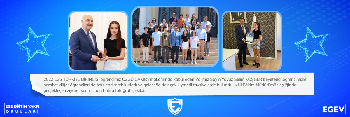 egevgaziemir's tweet photo. 2022 LGS TÜRKİYE BİRİNCİSİ ÖĞRENCİMİZ ÖZGÜ ÇAKIR https://t.co/QDm4mXNO90 https://t.co/yVjvrOT9vI