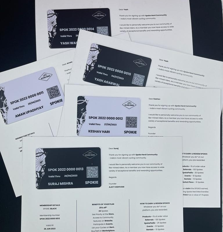 SpokeHerd's tweet photo. Membership cards on its way..Have you applied for yours?
Become a Spokie Today
https://t.co/PNVqyRLn01
#cyclingmembershipcard #bigoffers #ordernow #ZerotoOneSpokeherd #postrideselfie #worldbicycleday #weturned1 #firstanniversay #whitespokie #spokehardcommunity #rideevent https://t.co/nr5znbil94