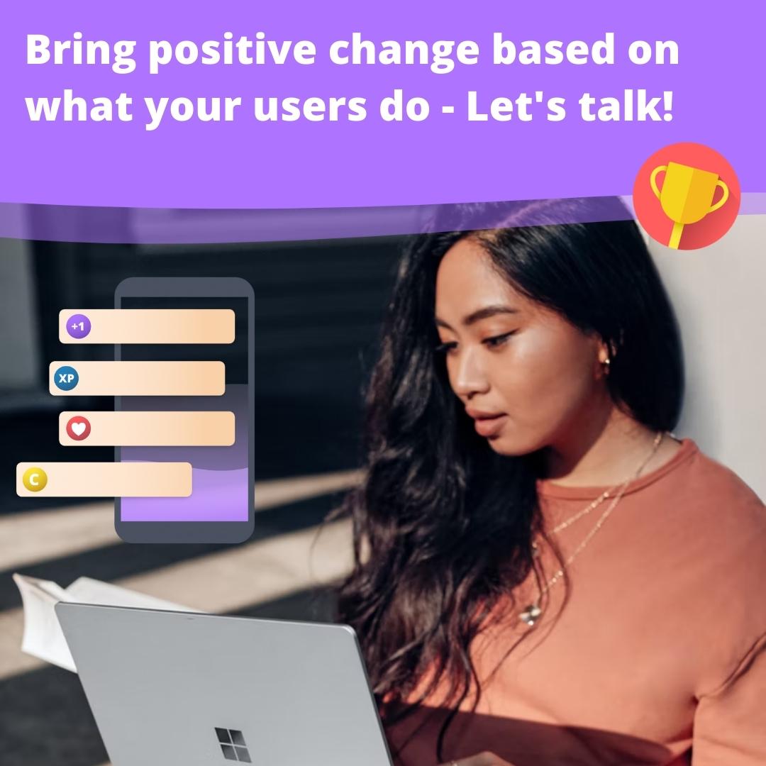 Tie behaviors to rewards, set goals for your users and let them experience a meaningful progression so they keep coming back! 

Book a demo with us to learn how to implement: bit.ly/3HIvrt6

#gamification #userbehavior #engage #motivate