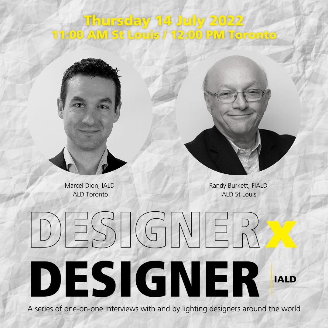 Registration for the next Designer x Designer interview, featuring Randy Burkett, FIALD, is now open at cvent.me/2OxZ31

Join us on Zoom or Facebook Live on 14 July at 11am US Central/12pm Eastern!