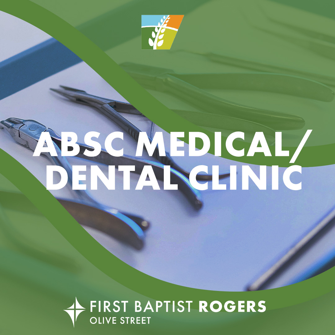 Know someone in need of free dental or medical help? Share this with them! We're teaming up w/ the AR Baptist State Convention 
 July 9 from 8am-4pm at our Olive Street campus to provide free services for our community. The clinic is open to all ages. No registration required.