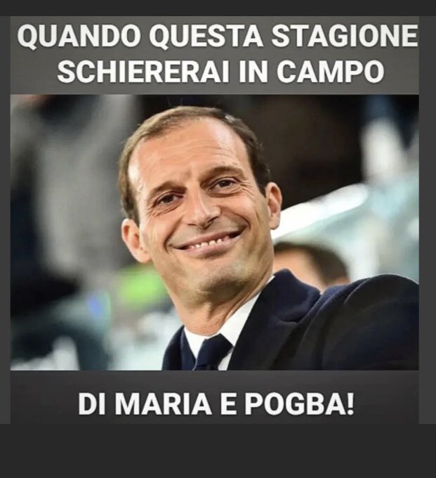 Giulia48972819's tweet photo. Non potevo non twittarla😂…
#Allegri 
#DiMaria 
#POGBACK https://t.co/Dafyn4jelp