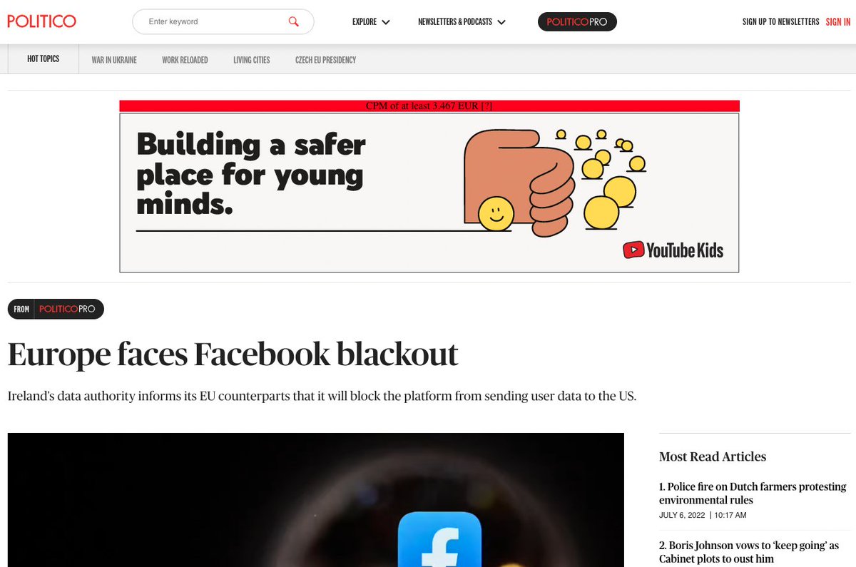 LetTweetBe's tweet photo. "Je vous demande de vous arrêter !" @YouTube, vous pouvez payer 3,467 € pour me cibler, je ne mettrai pas les jeunes esprits de mes enfants entre vos mains.
(et @POLITICOEurope, svp, ne rentrez pas dans ce jeu, cela ne vous rend pas service.)
#Attentioneconomy #targeting #Ads https://t.co/wJHtfJqfht