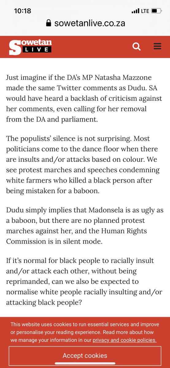 Tzoro1's tweet photo. My #RSA peeps, I am catching this rather late, but feel that all of us must address these #cancerous #Zumas - this #DuduzileZuma has to be brought to account for insulting @ThuliMadonsela3 & we must all also lobby @Twitter @premiumbusiness to remove her for #bigotted behaviour!! https://t.co/j91HSHrXqy