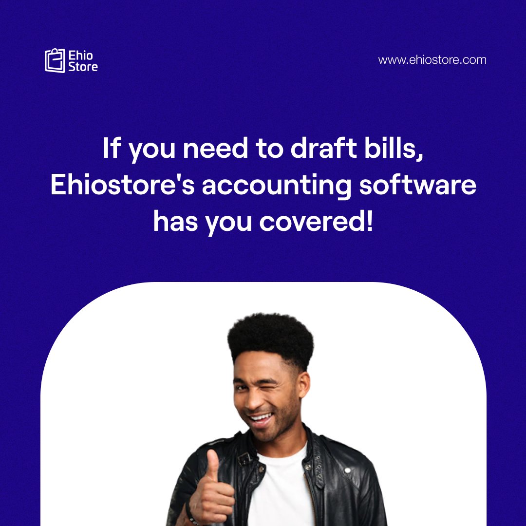 ehiostore's tweet photo. To draft bills with Ehiostore, you need data like the vendor's name and address, the reference, the bill date, the accounting date as well as preferable payment plan by the customer. After giving the required data, your bill is ready!

#ehiostore #erpsoftware #crm #accounting https://t.co/MC8vHEfKew
