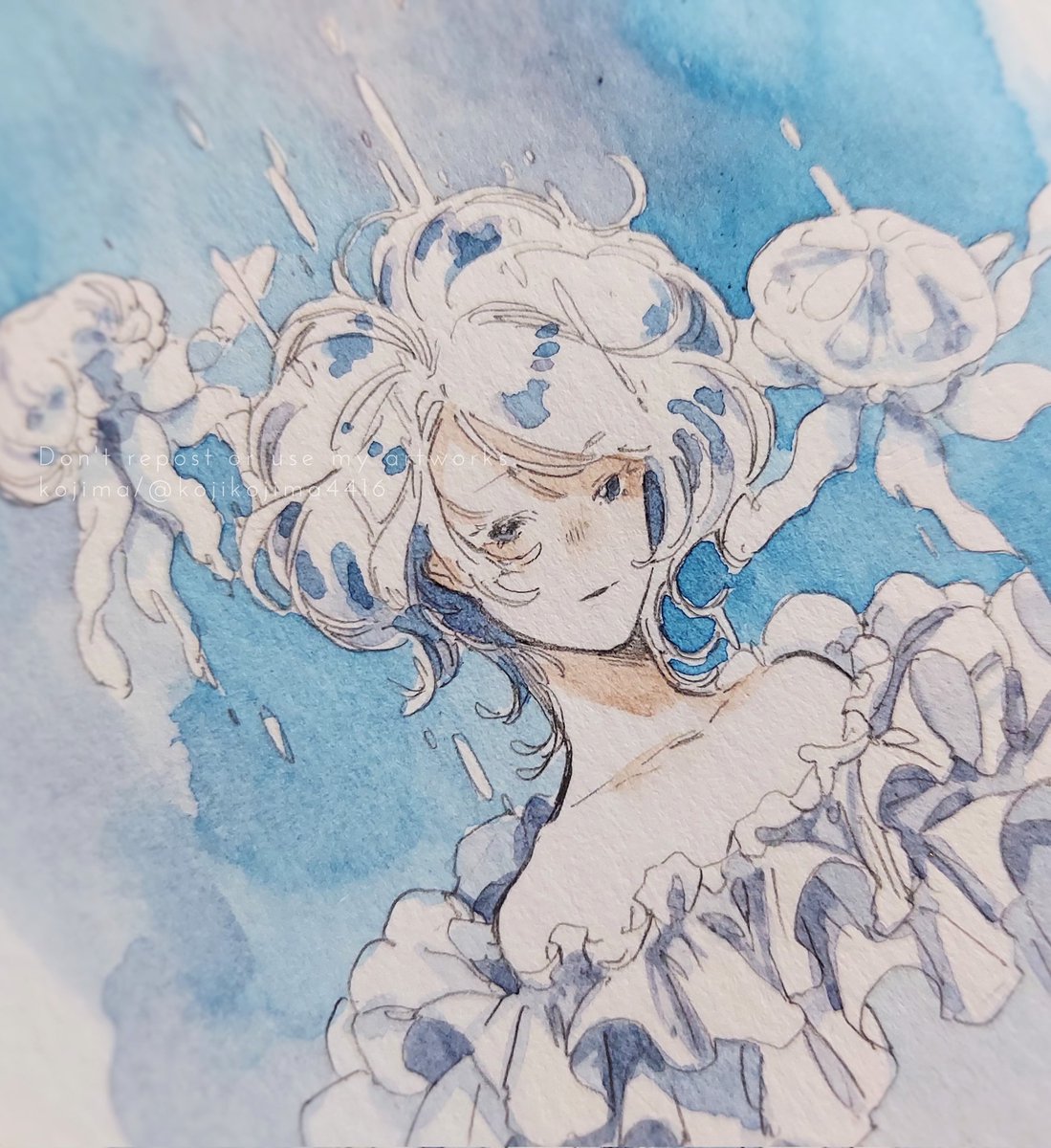 「」|小嶌❇個展4/1(土)〜4/13(木)のイラスト